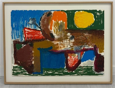 Óleo e carvão sobre papel 50x70 cm, Dimensão com moldura 62x82 cm